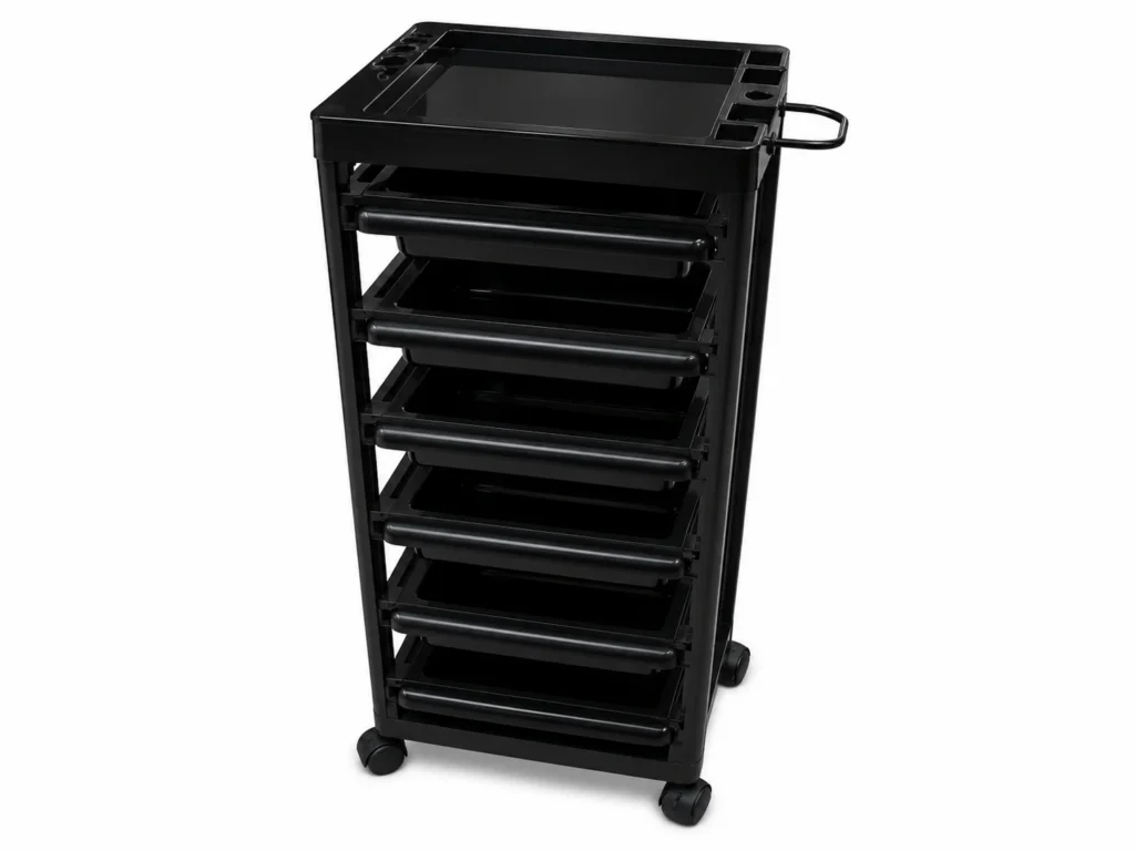 Matte Black Professional Salon Trolley