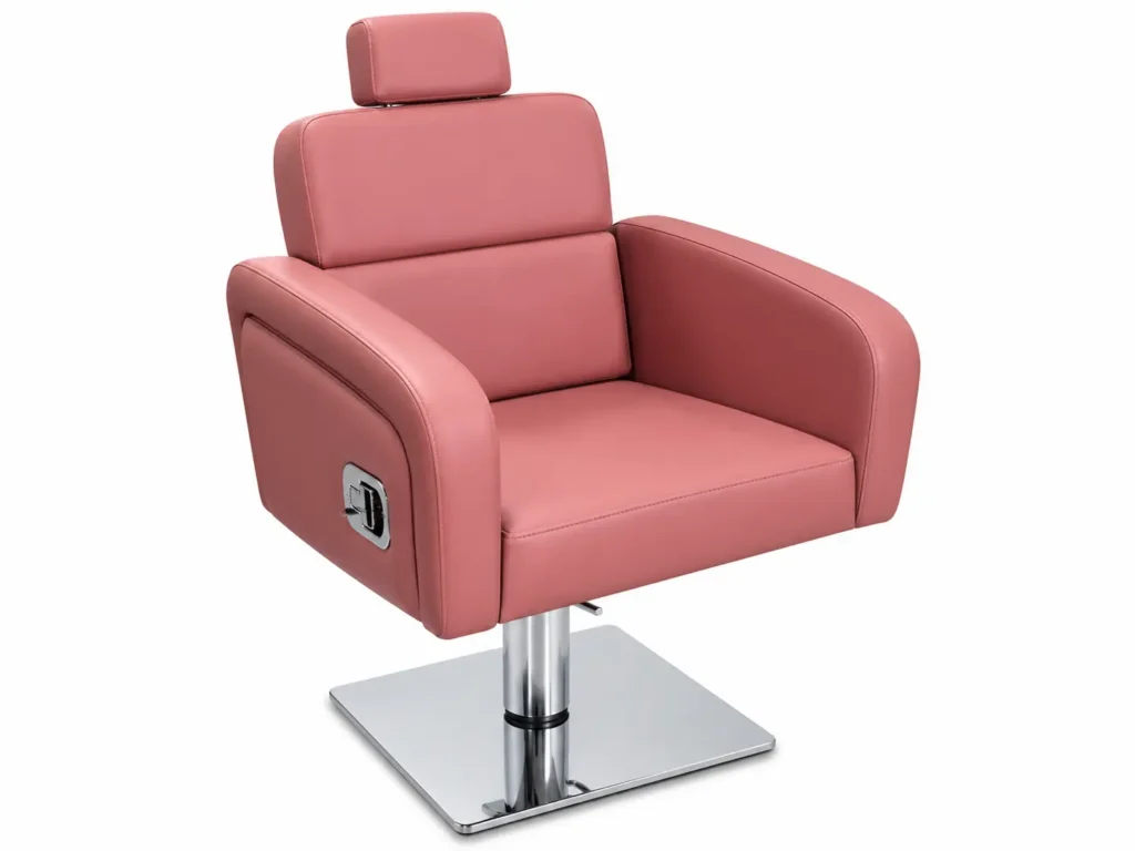 Chrome Hydraulic Salon Chair Square Base
