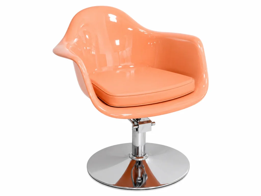 Modern Hydraulic Salon Chair – Coral Peach