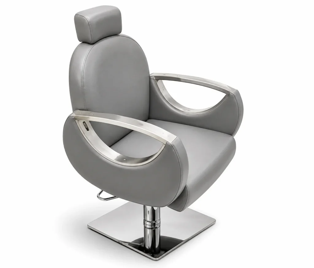 Light Grey Hydraulic Salon Styling Chair